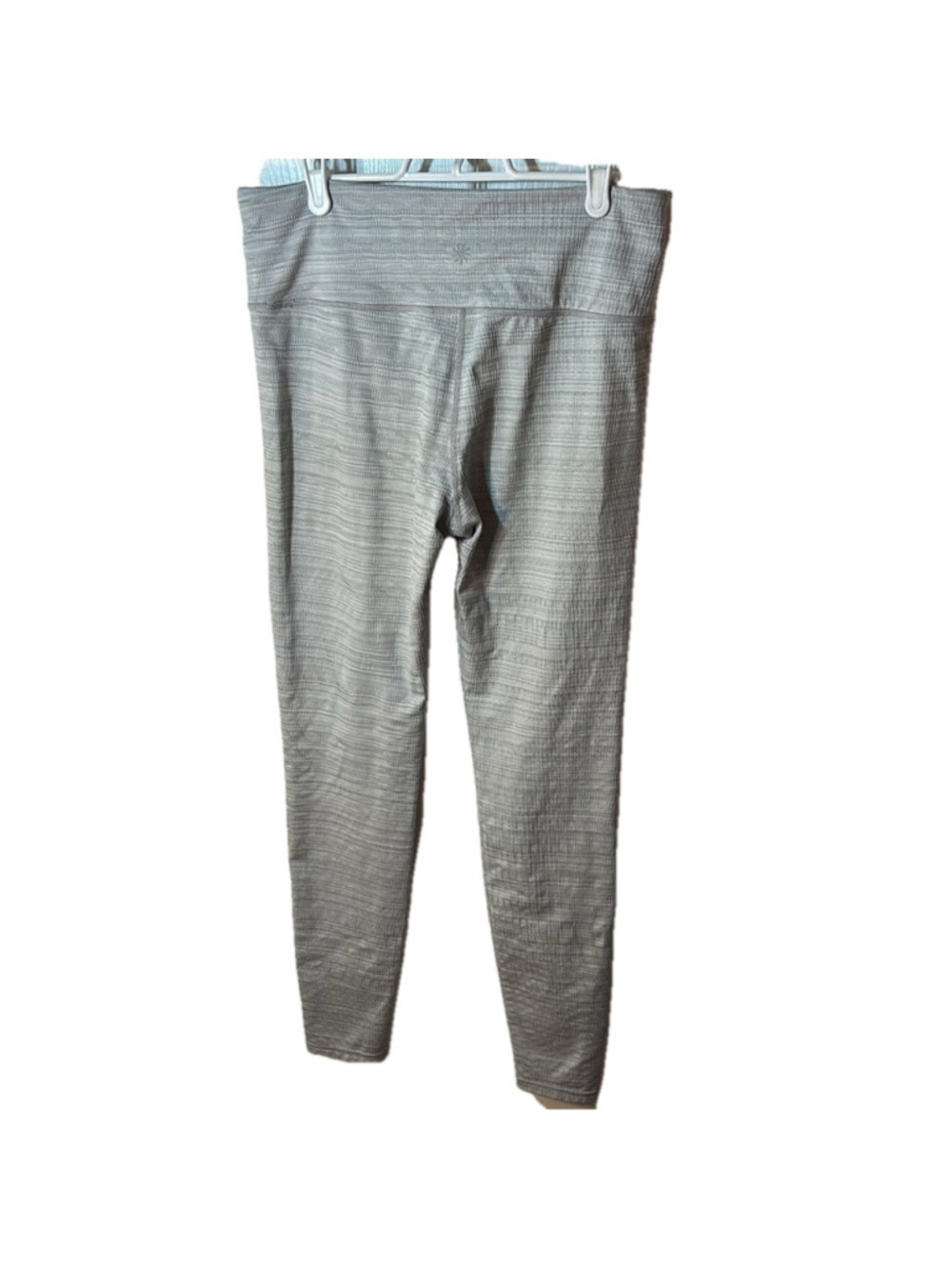 Athleta High Rise Leggings Gray Jacquard Chaturanga Size large - Picture 4 of 7